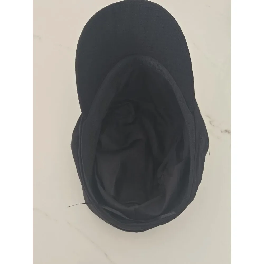 Black  Cap with Gold Buckle Accent